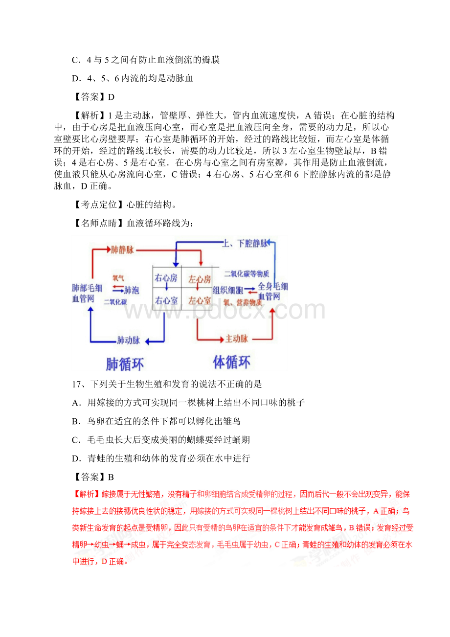 湖北省黄冈市中考生物真题试题解析版.docx_第3页