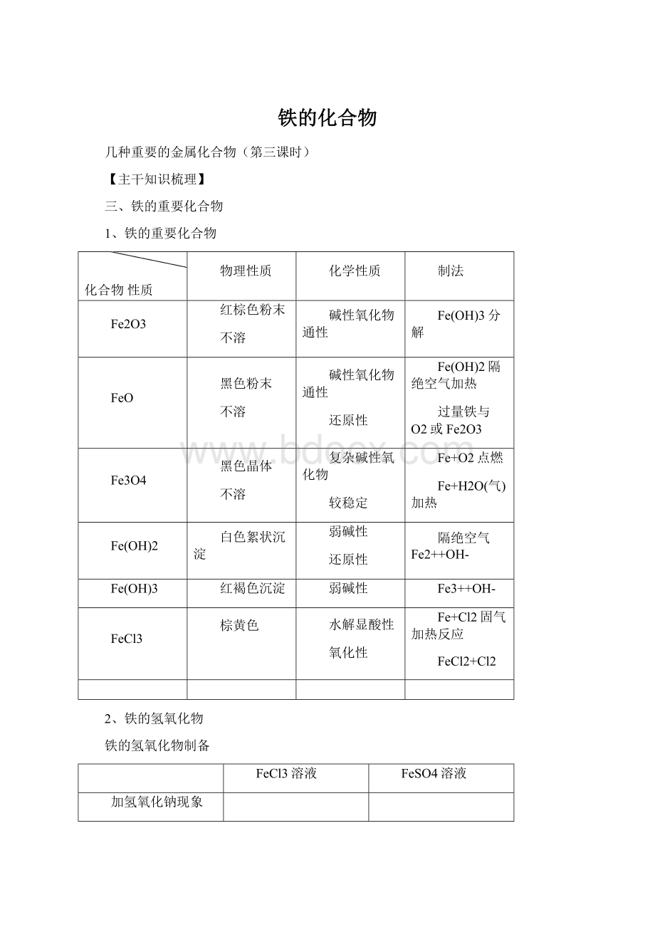 铁的化合物Word格式.docx