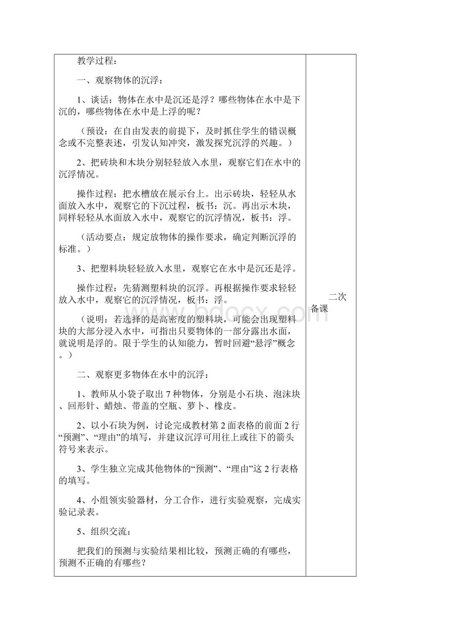 教科版五年级下册科学第一单元电子教案.docx_第2页