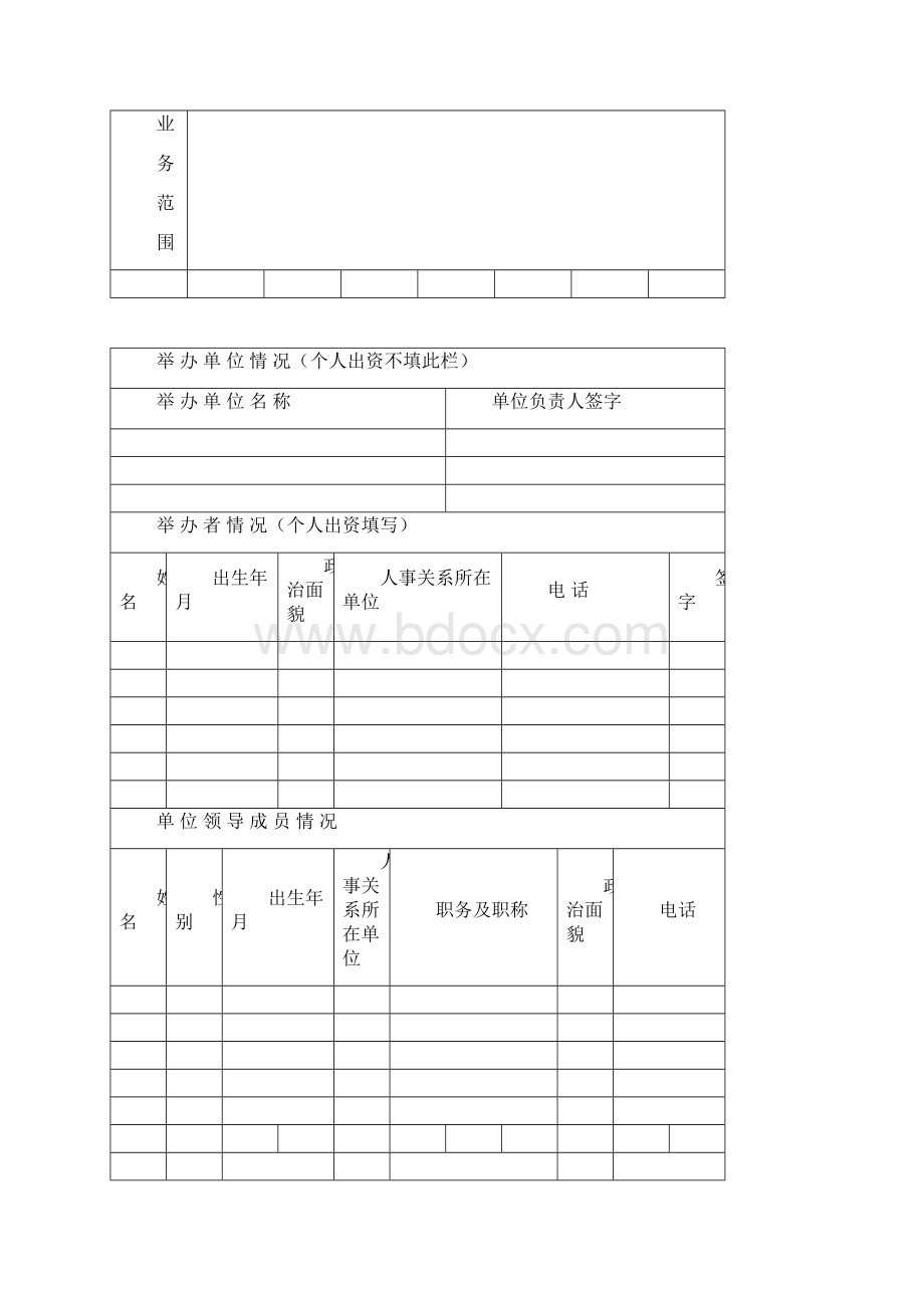 民办非企业单位登记申请表Word格式.docx_第2页