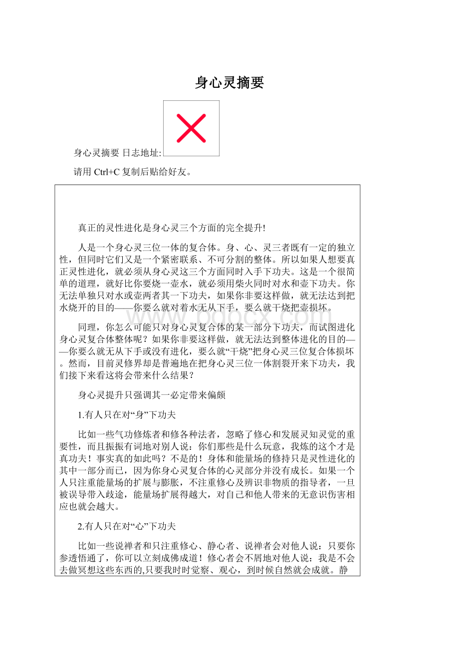 身心灵摘要.docx