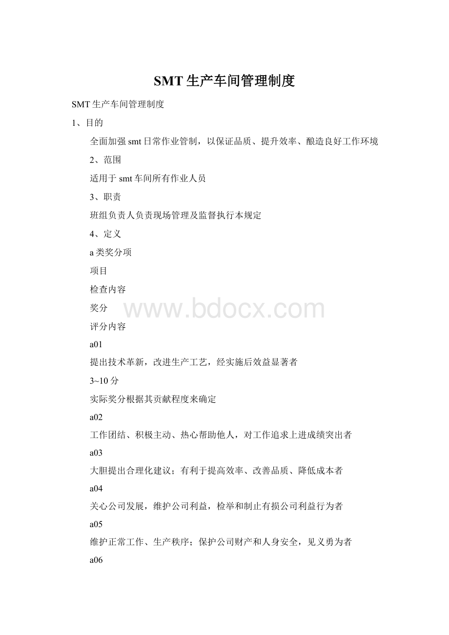 SMT生产车间管理制度.docx_第1页