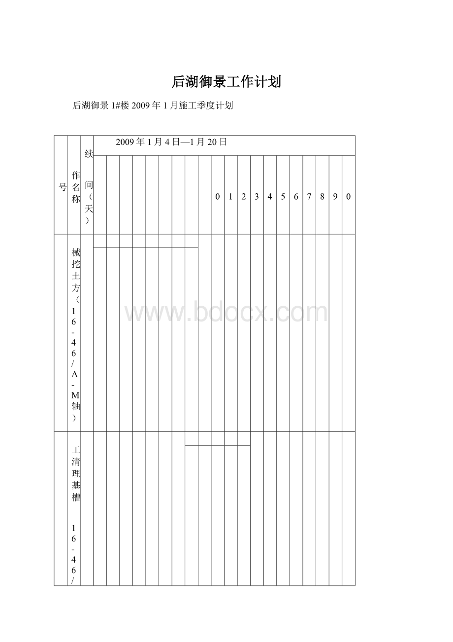 后湖御景工作计划Word格式.docx_第1页