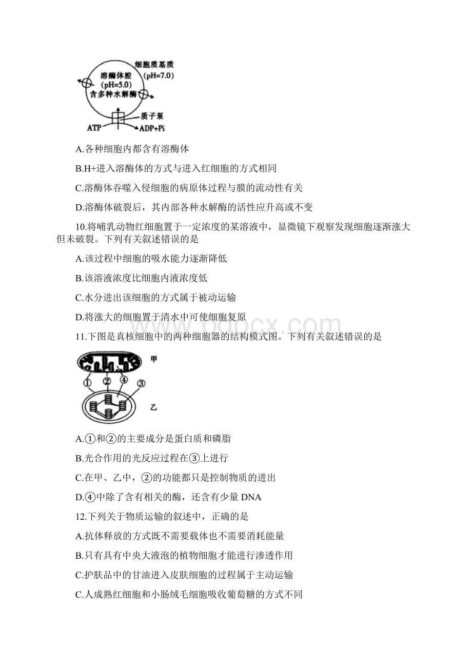 黑龙江省哈尔滨市六校学年高二下学期期末联合考试生物精校试题 Word版答案全.docx_第3页