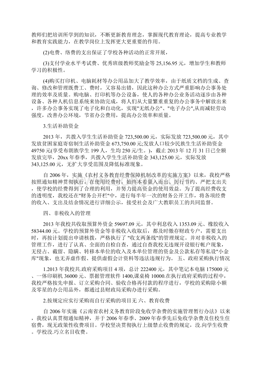 学校专项资金自查报告文档格式.docx_第3页