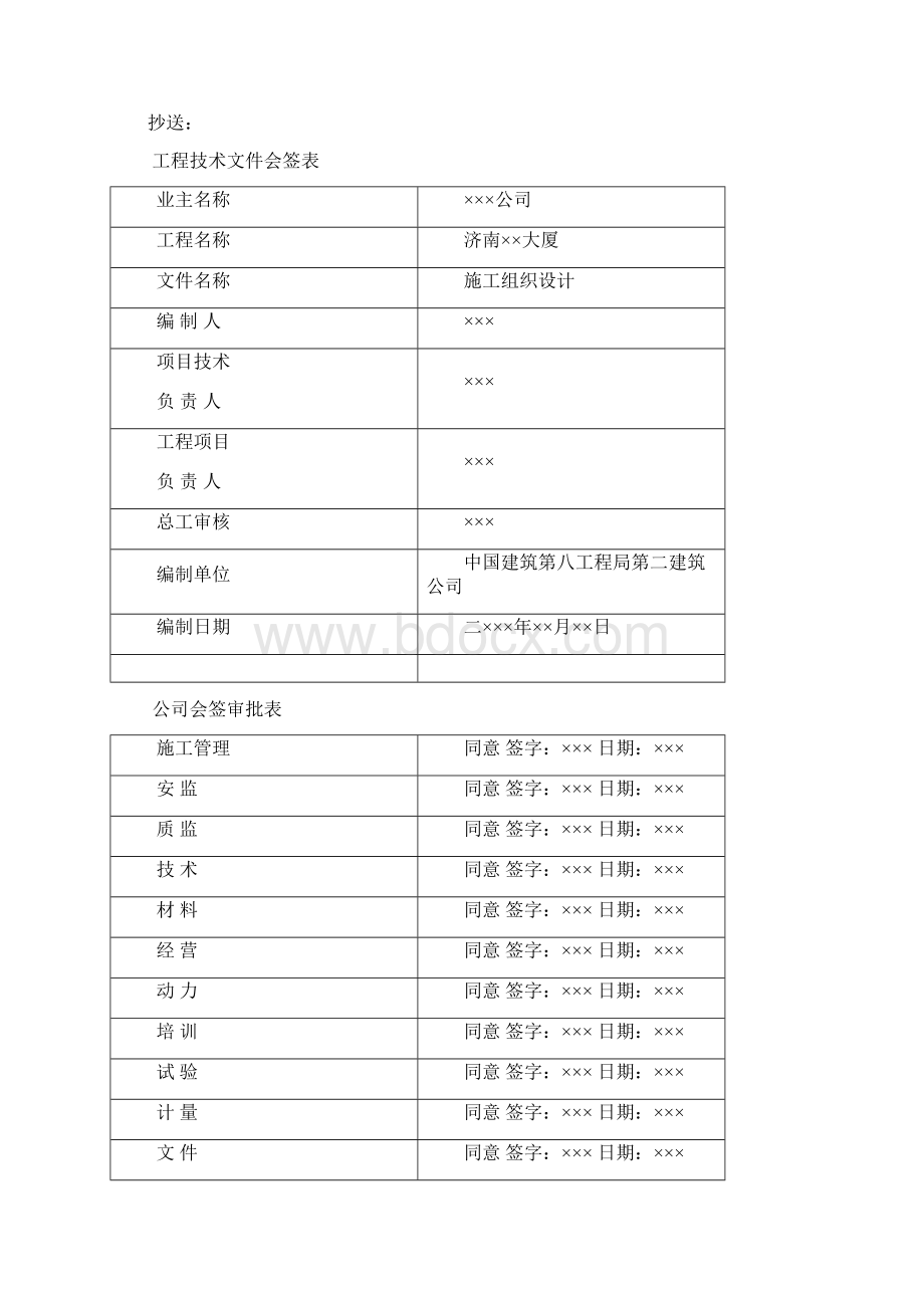 XX大厦施工组织设计范本.docx_第2页