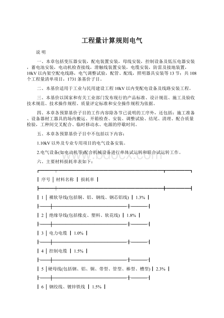 工程量计算规则电气Word格式文档下载.docx