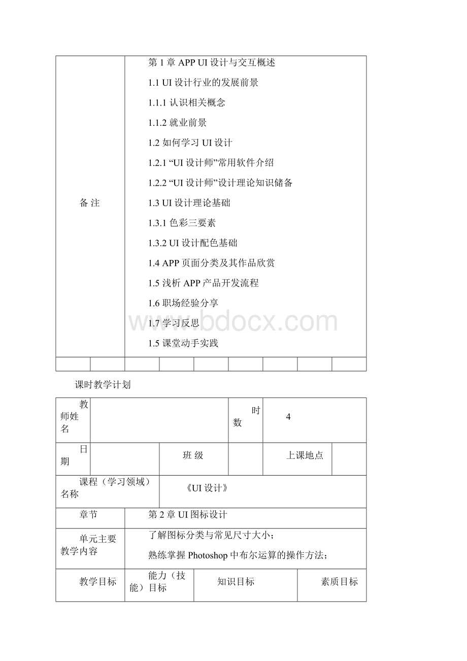 《移动端APPUI设计与交互基础教程》教学计划.docx_第2页