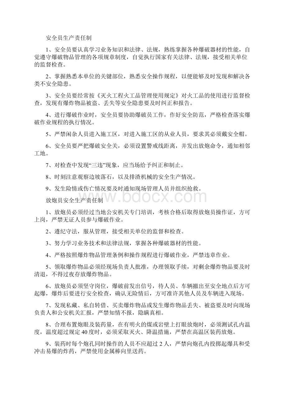 某露天煤矿安全生产责任制Word文档格式.docx_第3页