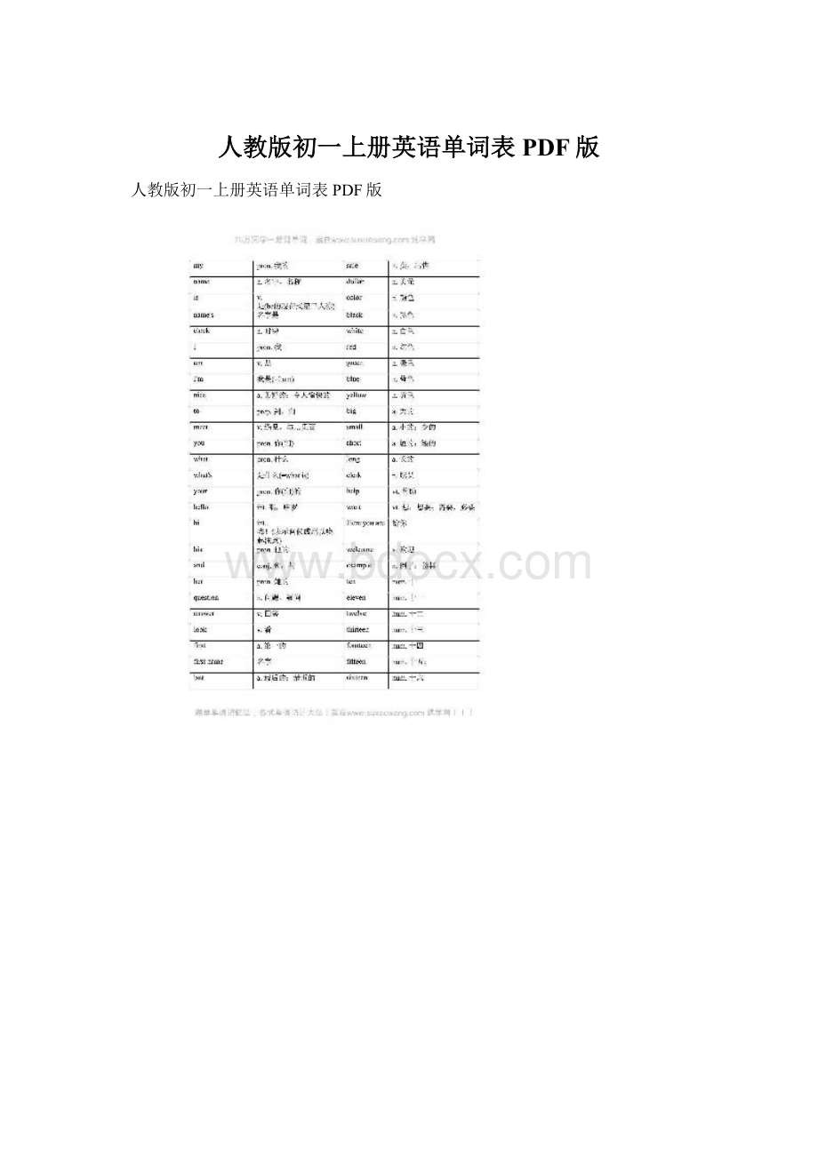 人教版初一上册英语单词表PDF版.docx_第1页