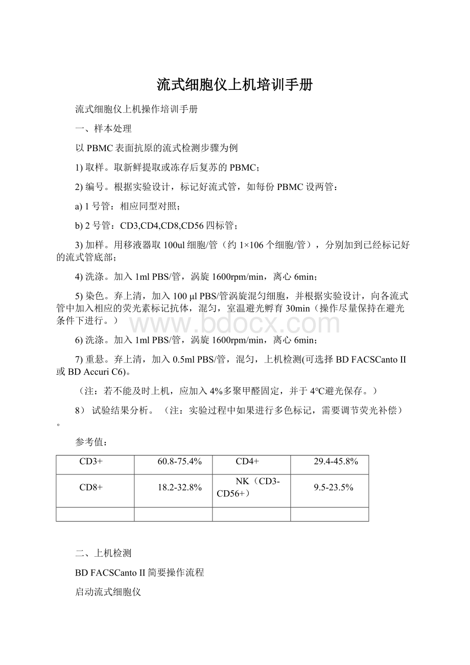 流式细胞仪上机培训手册Word格式文档下载.docx