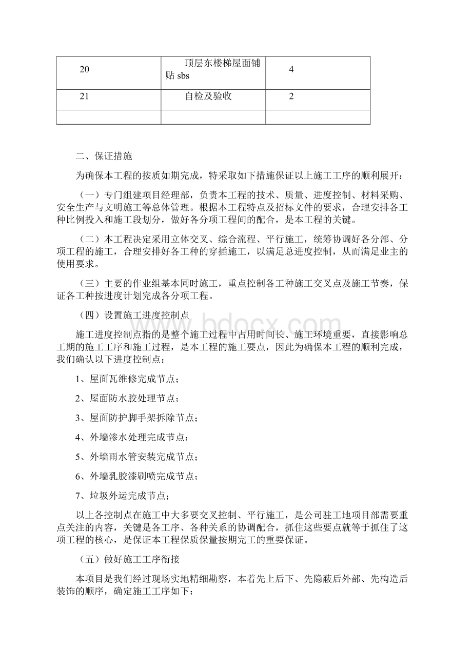 屋面防水维修工程技术标全套文档格式.docx_第3页