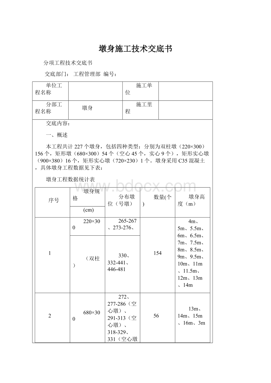 墩身施工技术交底书.docx_第1页