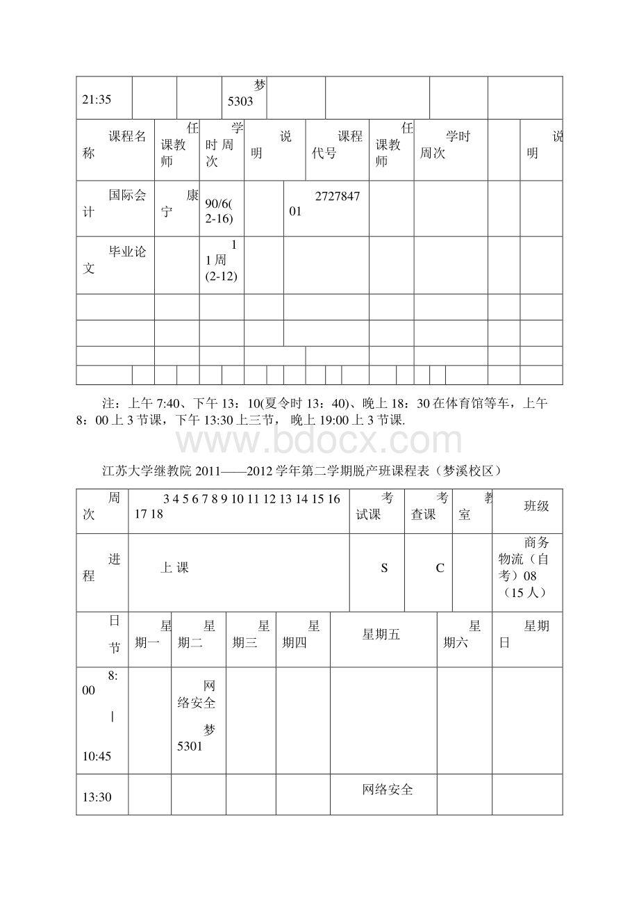 江苏大学继教院学年第一学期脱产班课程表Word文档下载推荐.docx_第3页