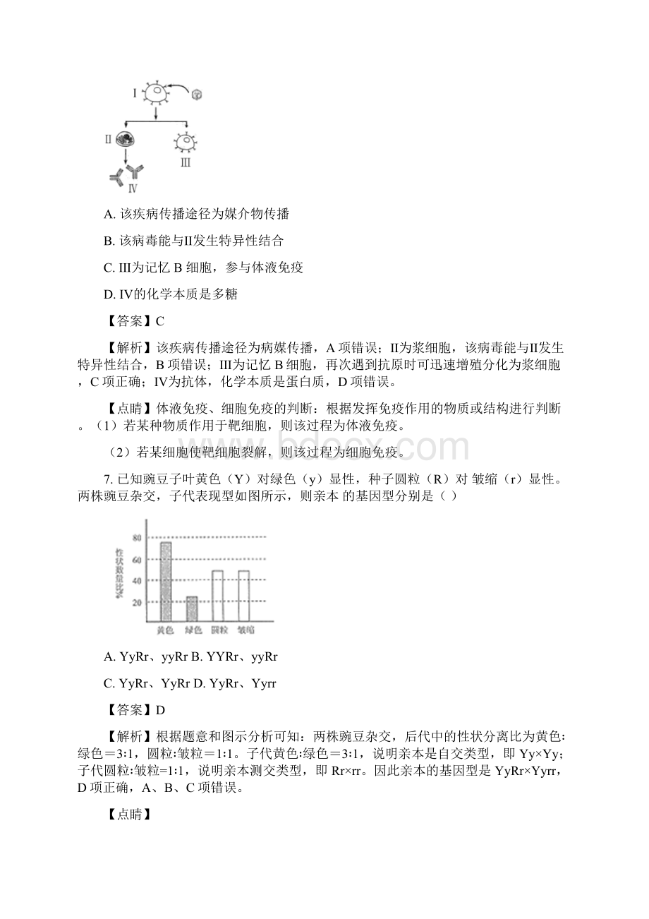 届上海市青浦区高三二模生物试题解析版Word格式文档下载.docx_第3页