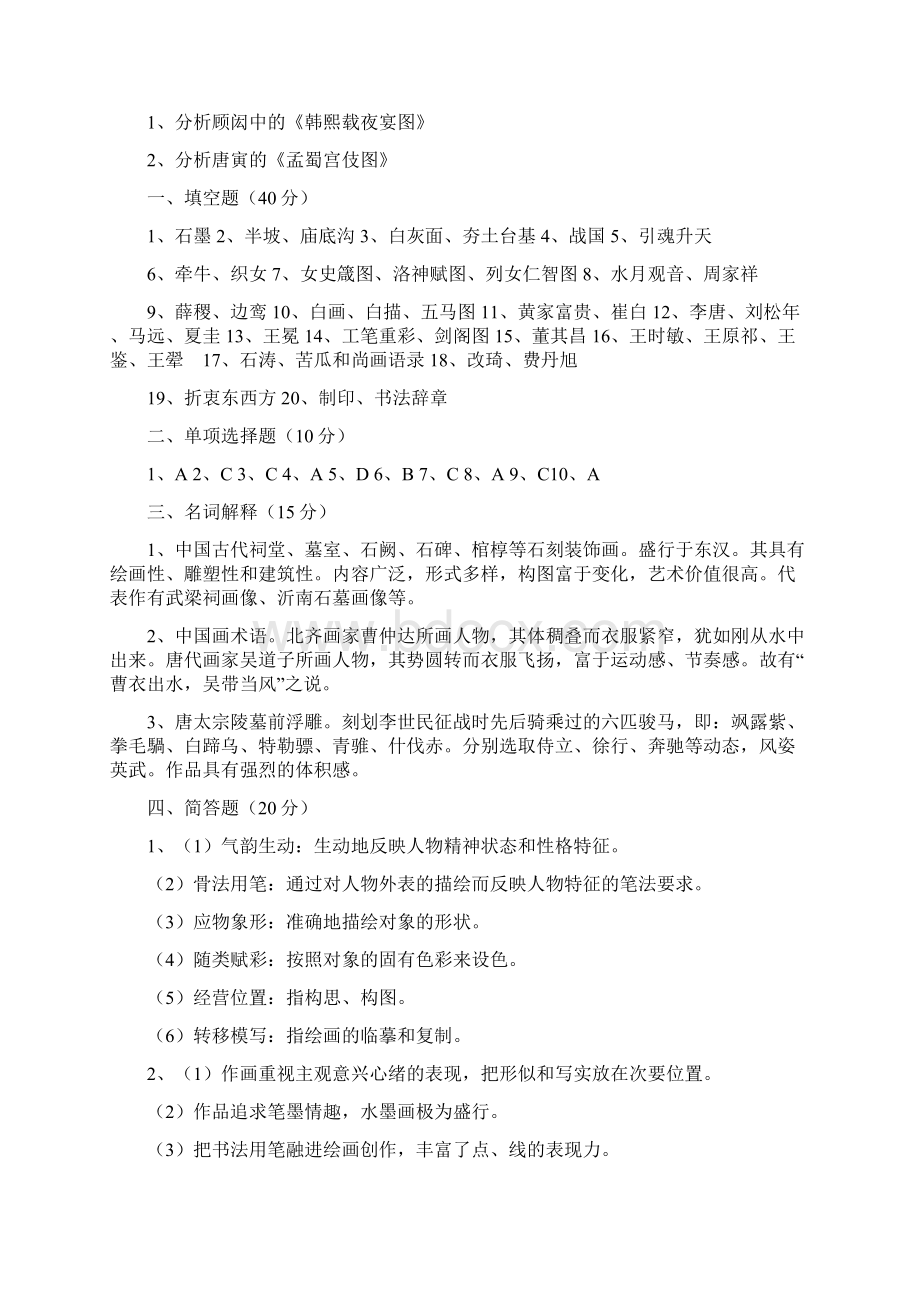 中央电大中国美术史复习题.docx_第3页