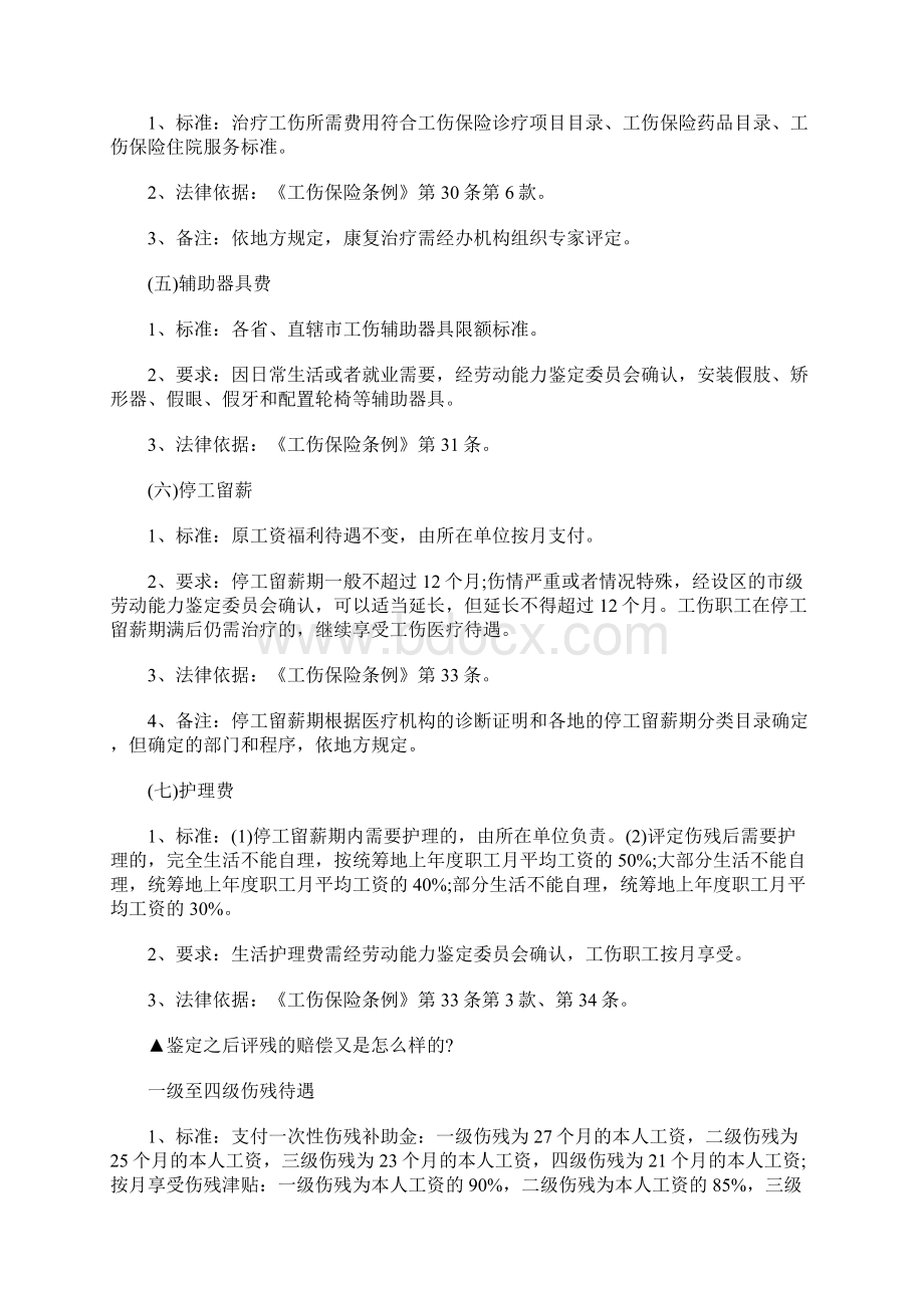 农民工工伤认定后单位赔偿标准是怎么样的Word下载.docx_第2页