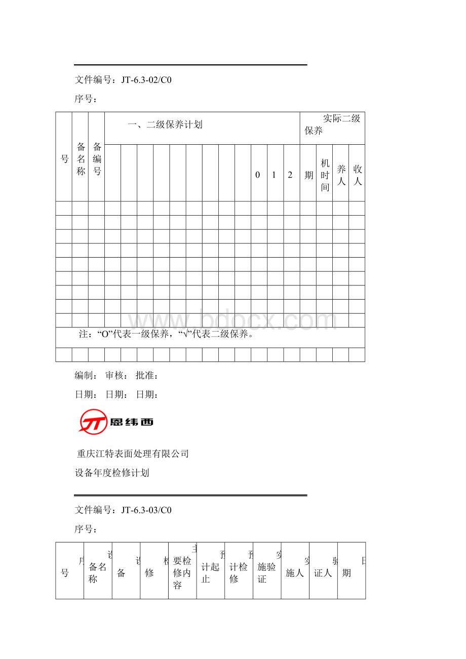 企业设备管理用表Word格式.docx_第2页