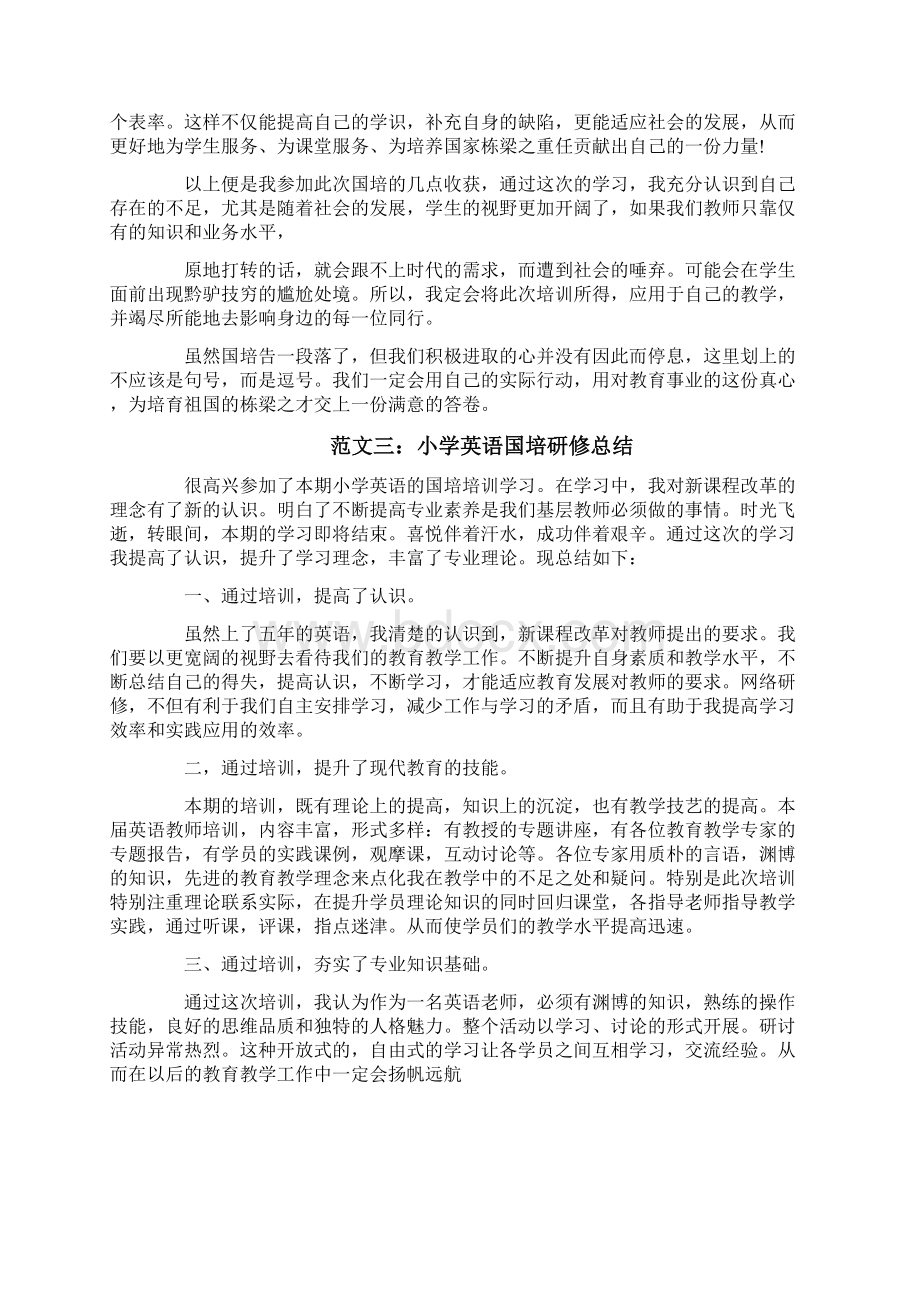 小学英语教师个人研修总结文档格式.docx_第3页