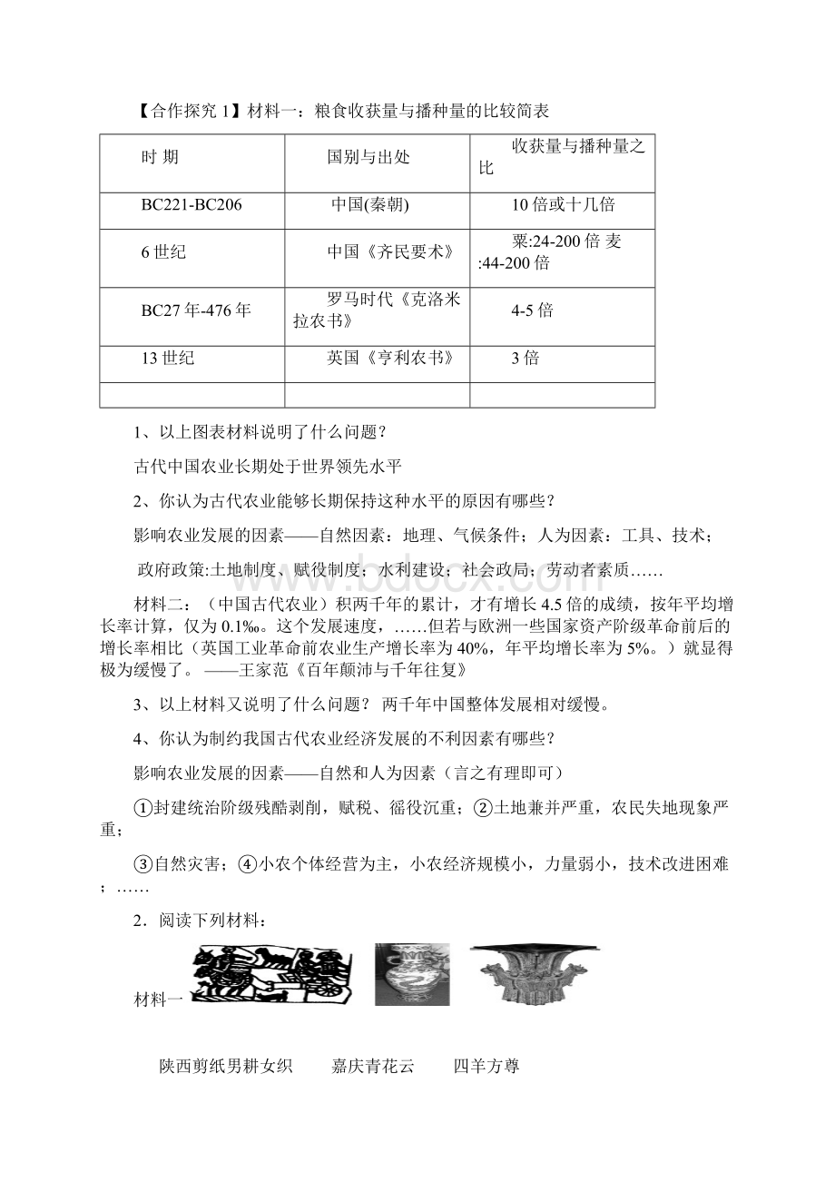 超级资源共14套86页最新人民版高中历史必修2全册学案汇总.docx_第3页