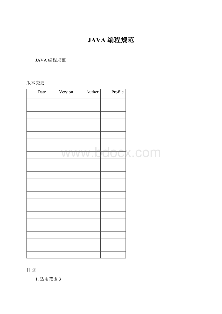 JAVA 编程规范Word文档格式.docx