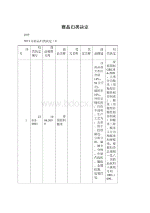 商品归类决定Word文档下载推荐.docx