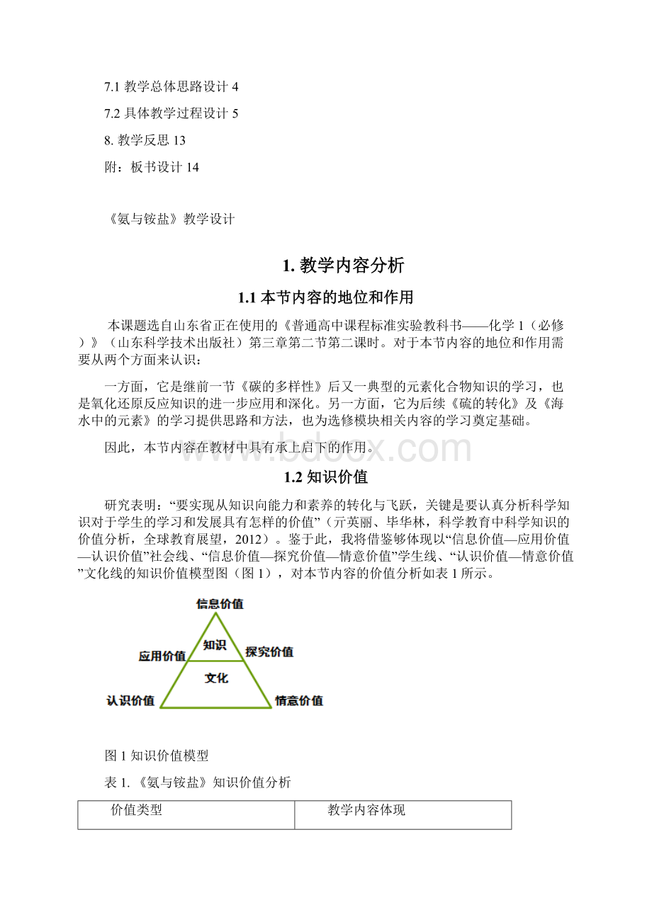 人教版高中化学必修一441氨与 铵盐教学设计.docx_第2页