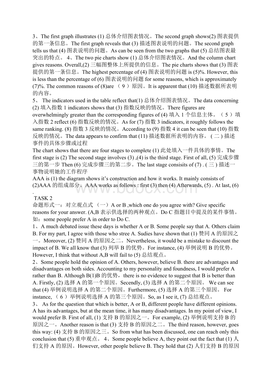 最新免费雅思写作万能模板+评分标准Word格式文档下载.docx_第2页