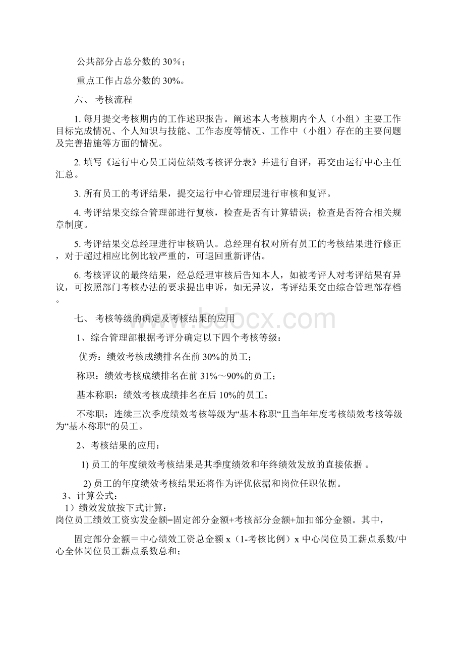 运行中心绩效考核管制细则Word格式文档下载.docx_第2页