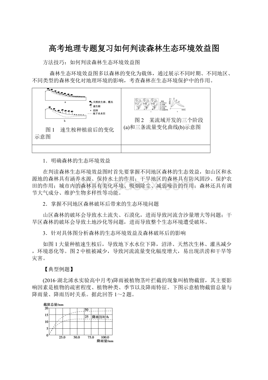 高考地理专题复习如何判读森林生态环境效益图Word下载.docx_第1页