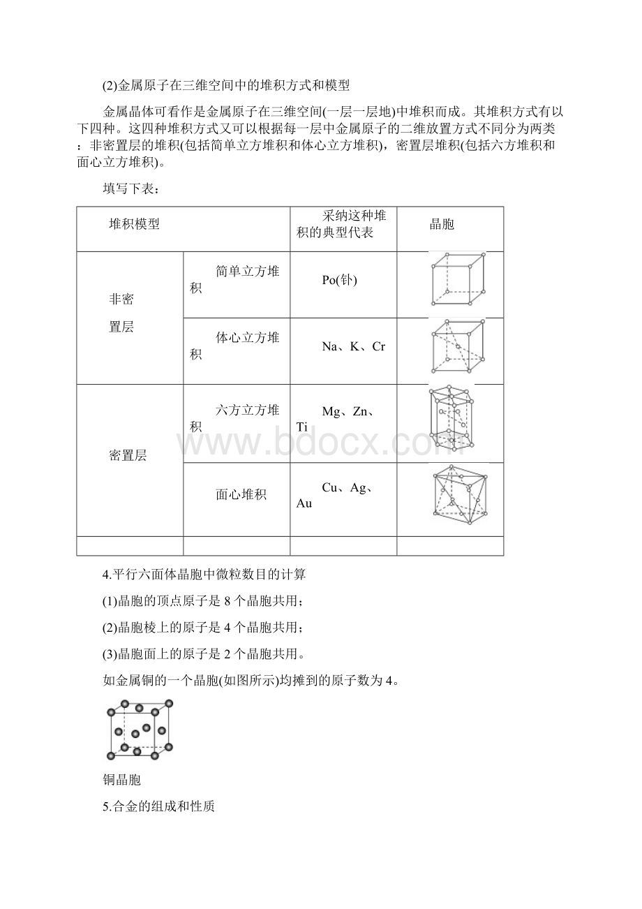 同步苏教化学选修三新突破讲义专题3+第1单元+金属键 金属晶体和答案.docx_第3页