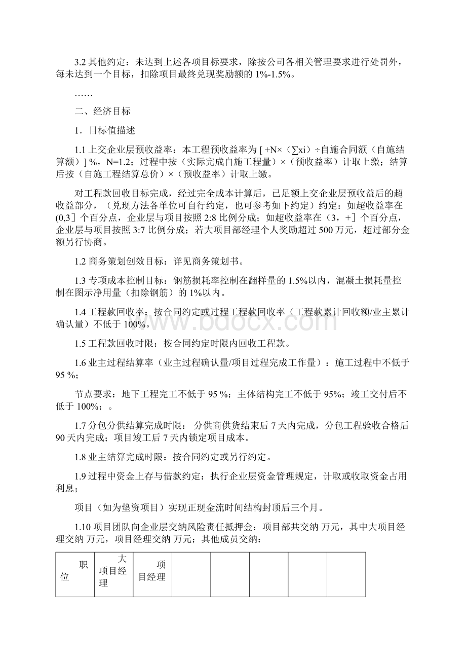 项目目标责任书范本.docx_第2页