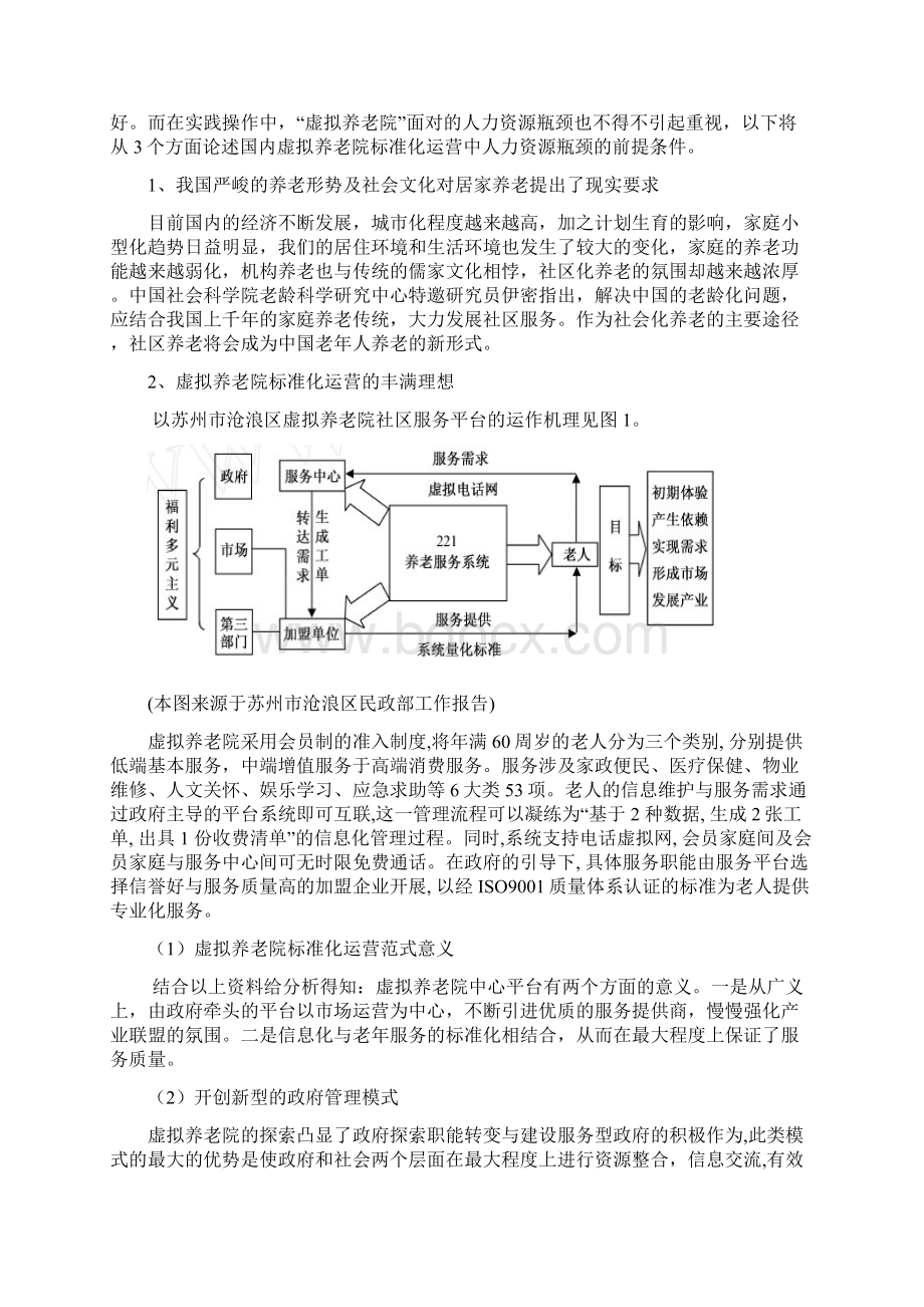 正文国内虚拟养老院标准化运营系那个管人力资源问题的思考.docx_第2页