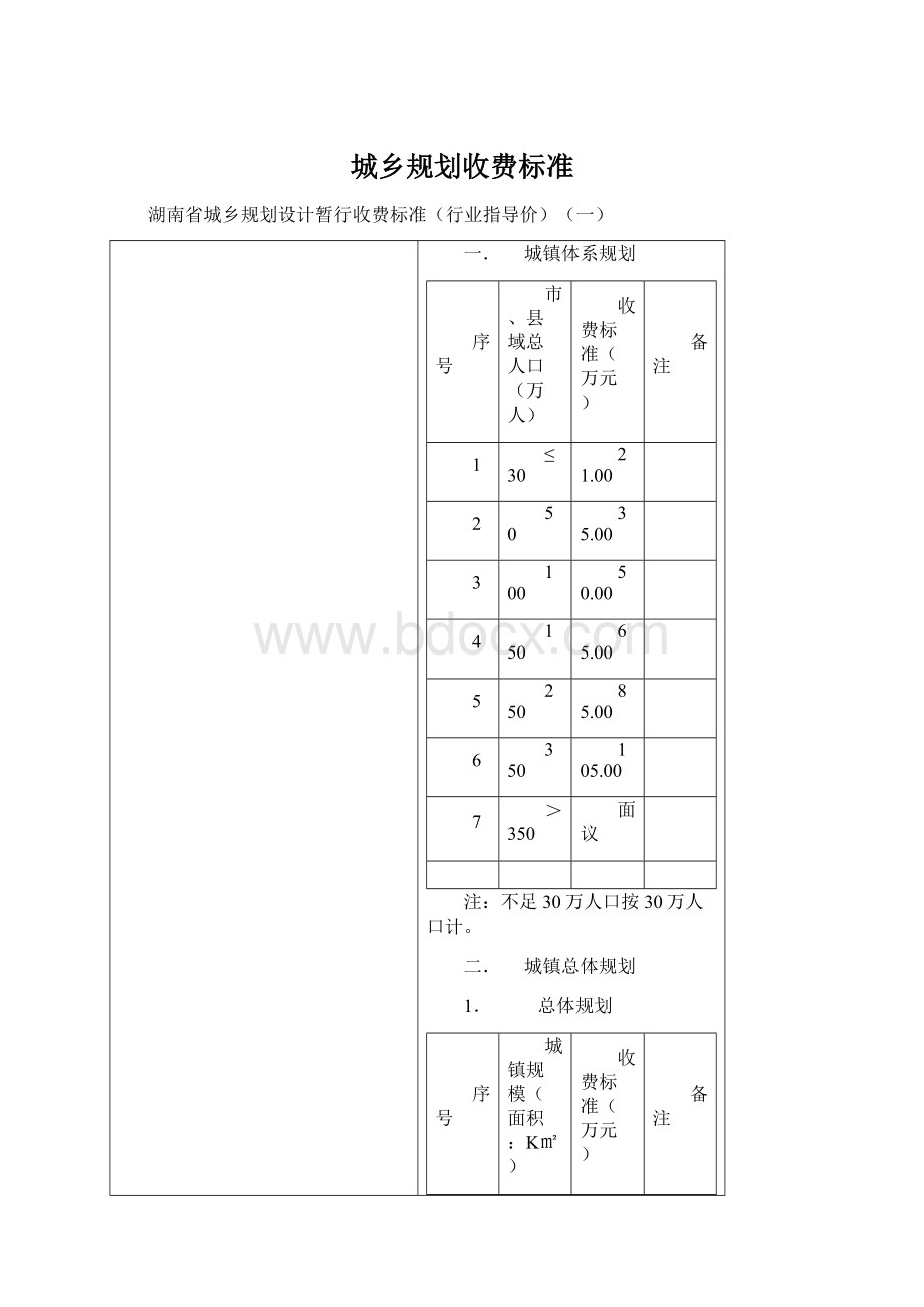 城乡规划收费标准Word格式.docx_第1页