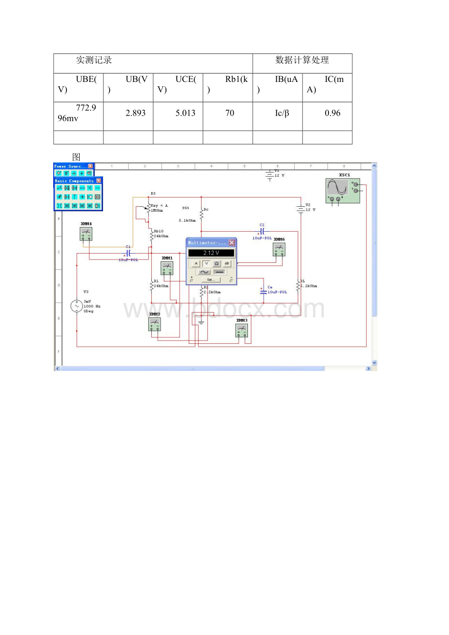 模电实验分压式单管共射放大电路.docx_第3页