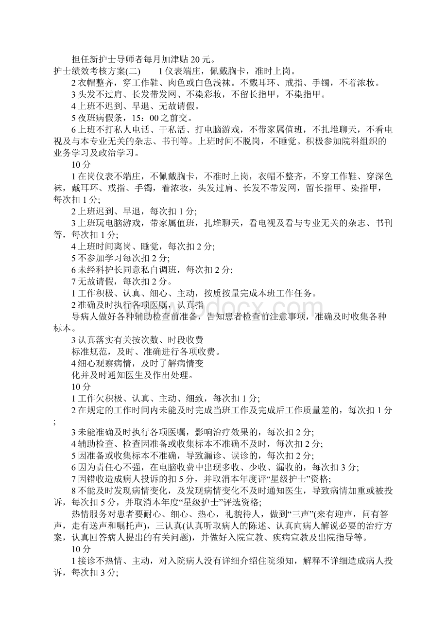 护士绩效考核方案文档格式.docx_第3页