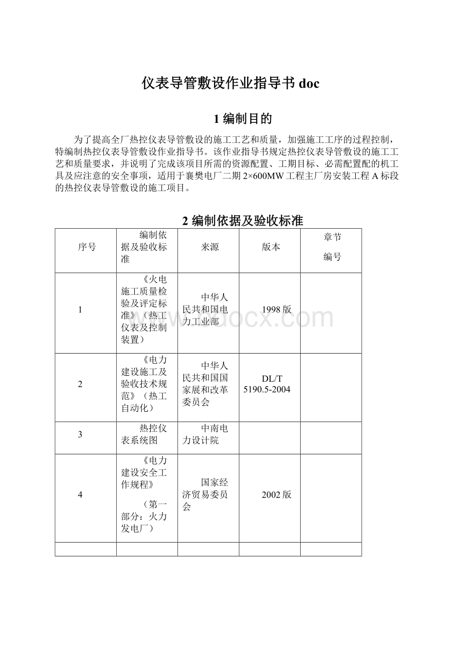 仪表导管敷设作业指导书doc.docx