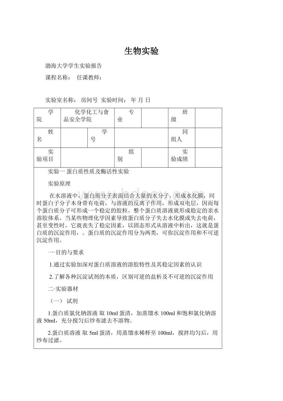 生物实验Word文档格式.docx