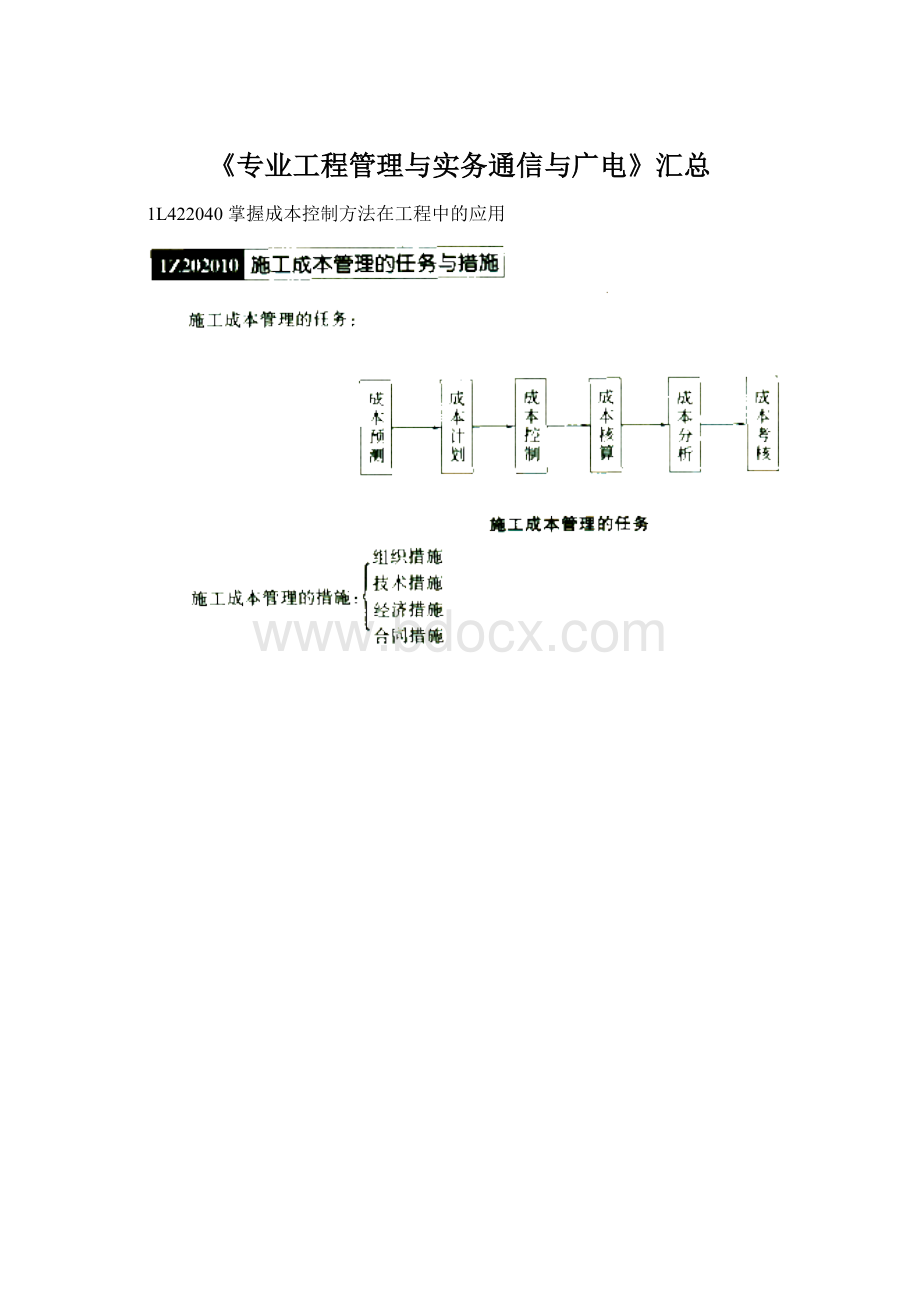 《专业工程管理与实务通信与广电》汇总.docx