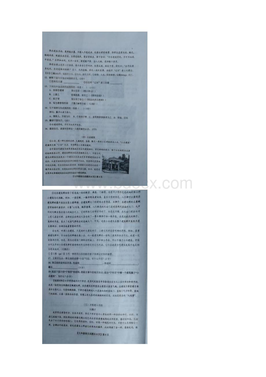 山东省德城县届九年级语文下学期第二次练兵二模考.docx_第3页