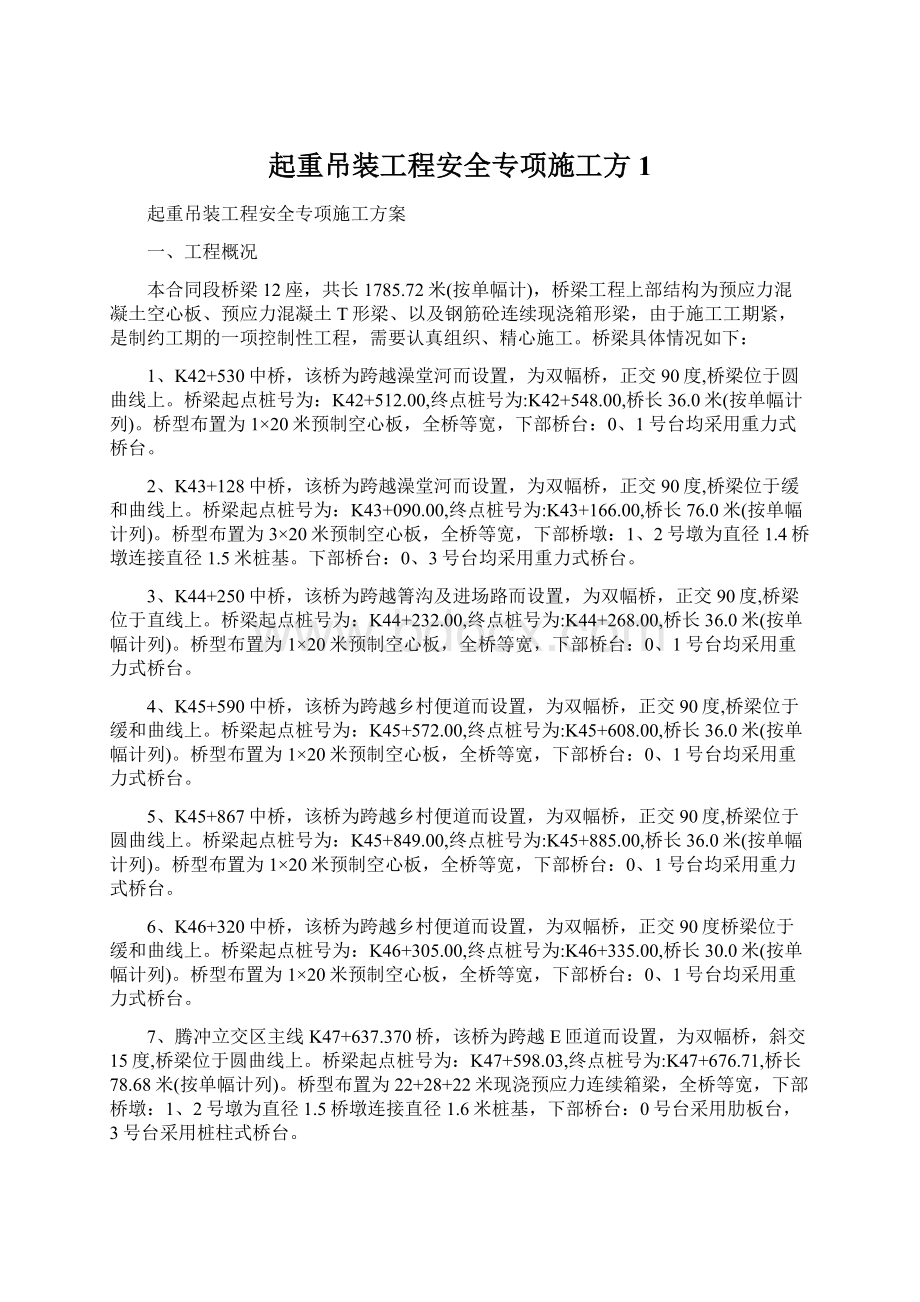 起重吊装工程安全专项施工方1.docx_第1页