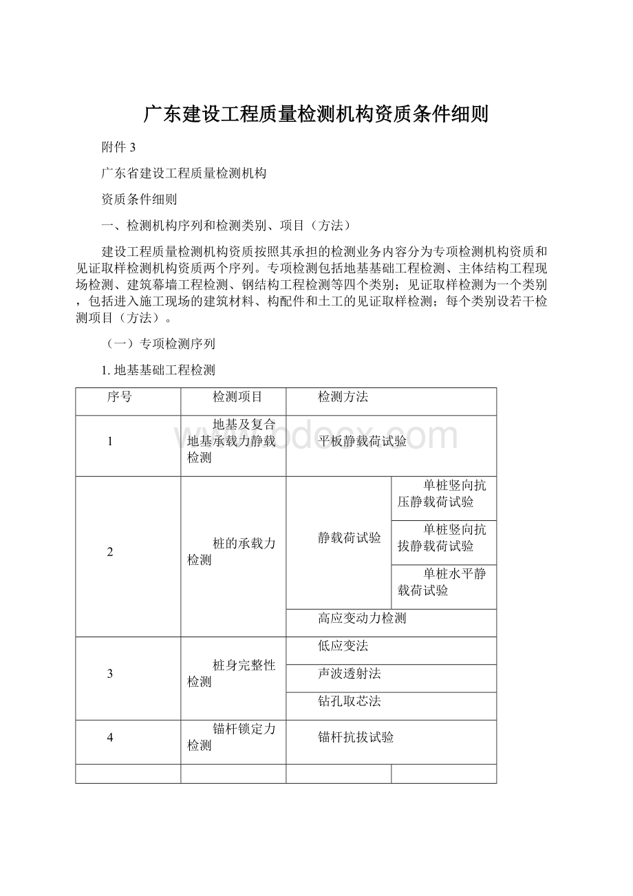 广东建设工程质量检测机构资质条件细则Word格式文档下载.docx