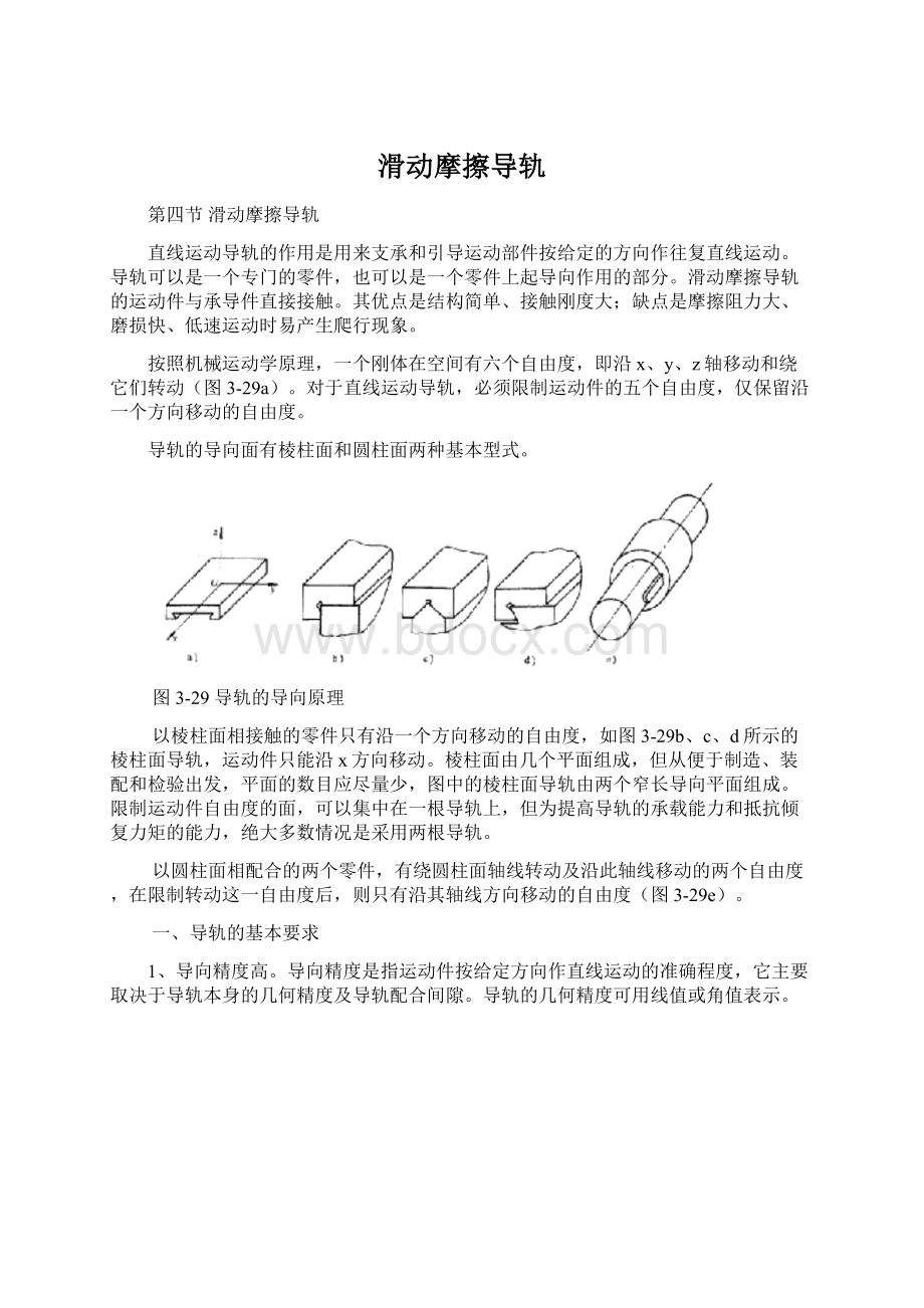 滑动摩擦导轨Word格式.docx_第1页