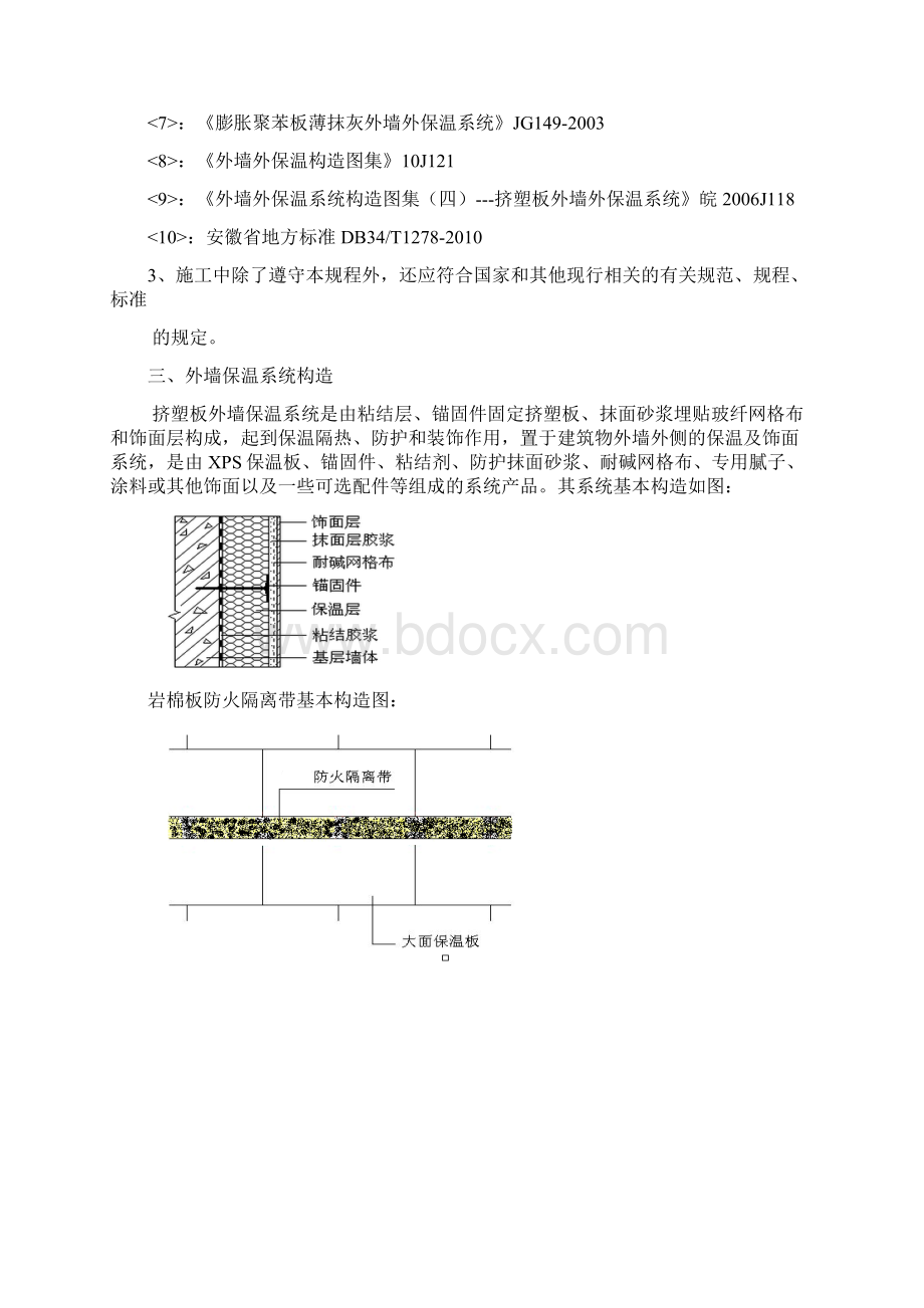 挤塑板XPS外墙保温施工方案岩棉防火隔离带.docx_第3页