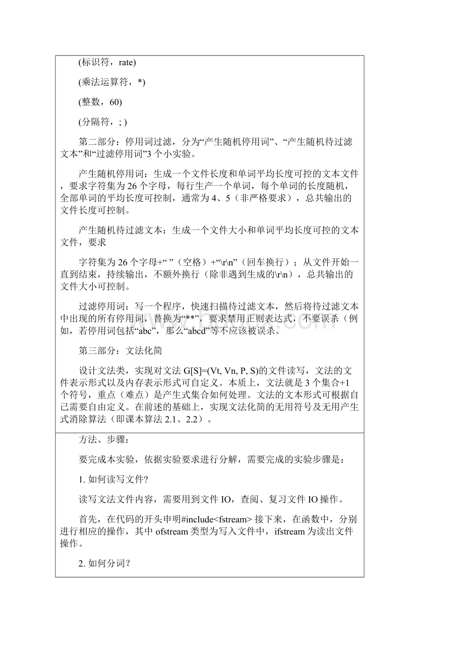 实验一文法分析方法及其应用文档格式.docx_第2页