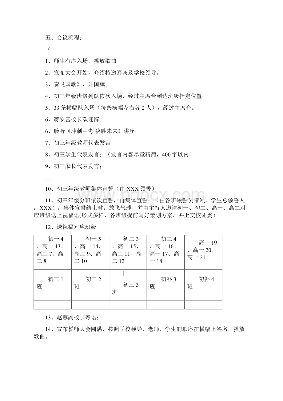 中考九十日冲刺誓师大会活动方案.docx_第3页