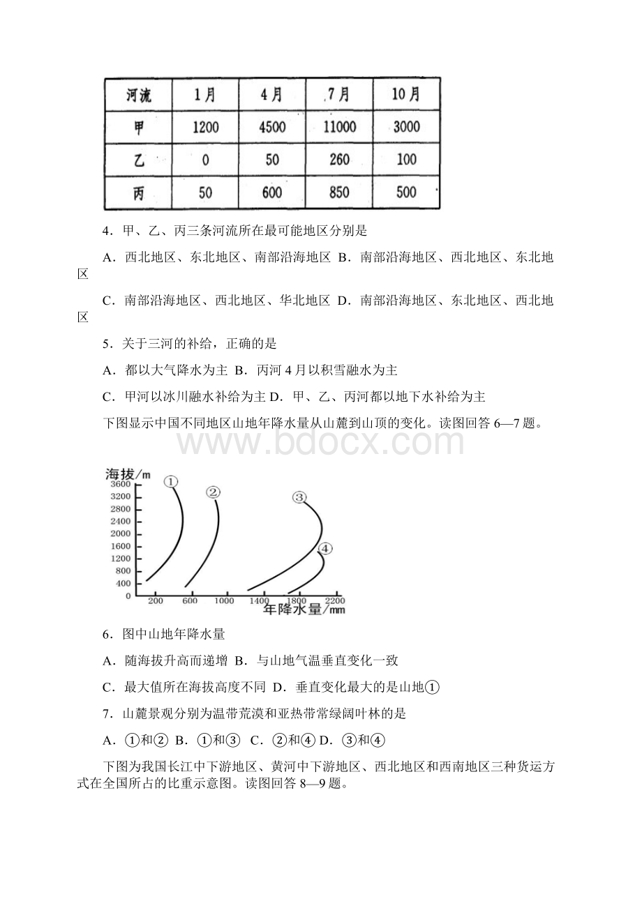 最新高三地理地理湖北省长阳一中高三上学期第一.docx_第2页