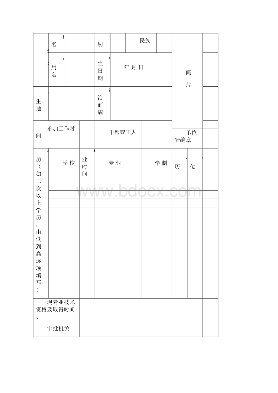 专 业 技 术 资 格 申 报 表.docx_第2页