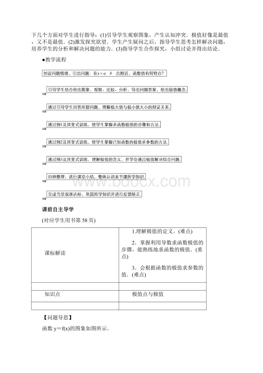 高中数学人教版选修11 332函数的极值与导数 教案系列一.docx_第2页