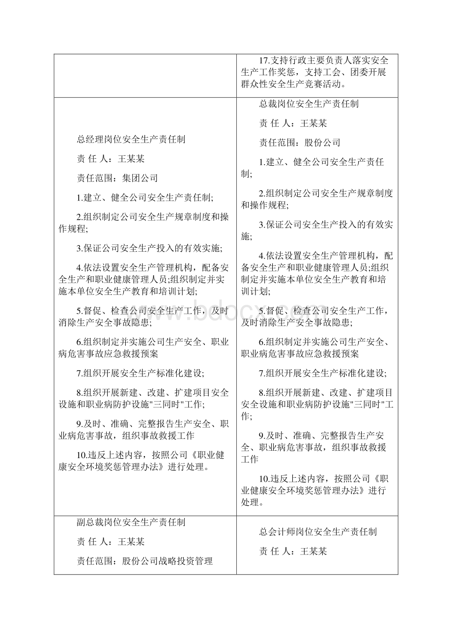 企业全员安全生产责任制模板及工作胸卡模板.docx_第3页